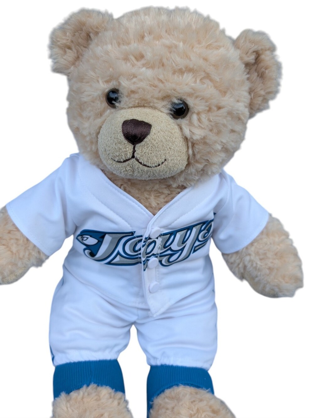 Build-a-Bear Classic 2011 Curly Bear W/ Bluejays Baseball Jersey